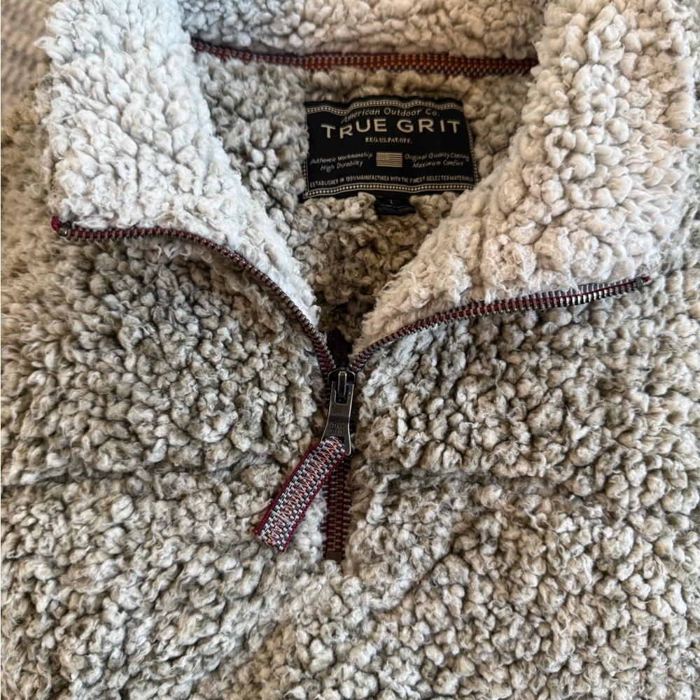 True Grit Textured Sherpa in Cream and Brown.